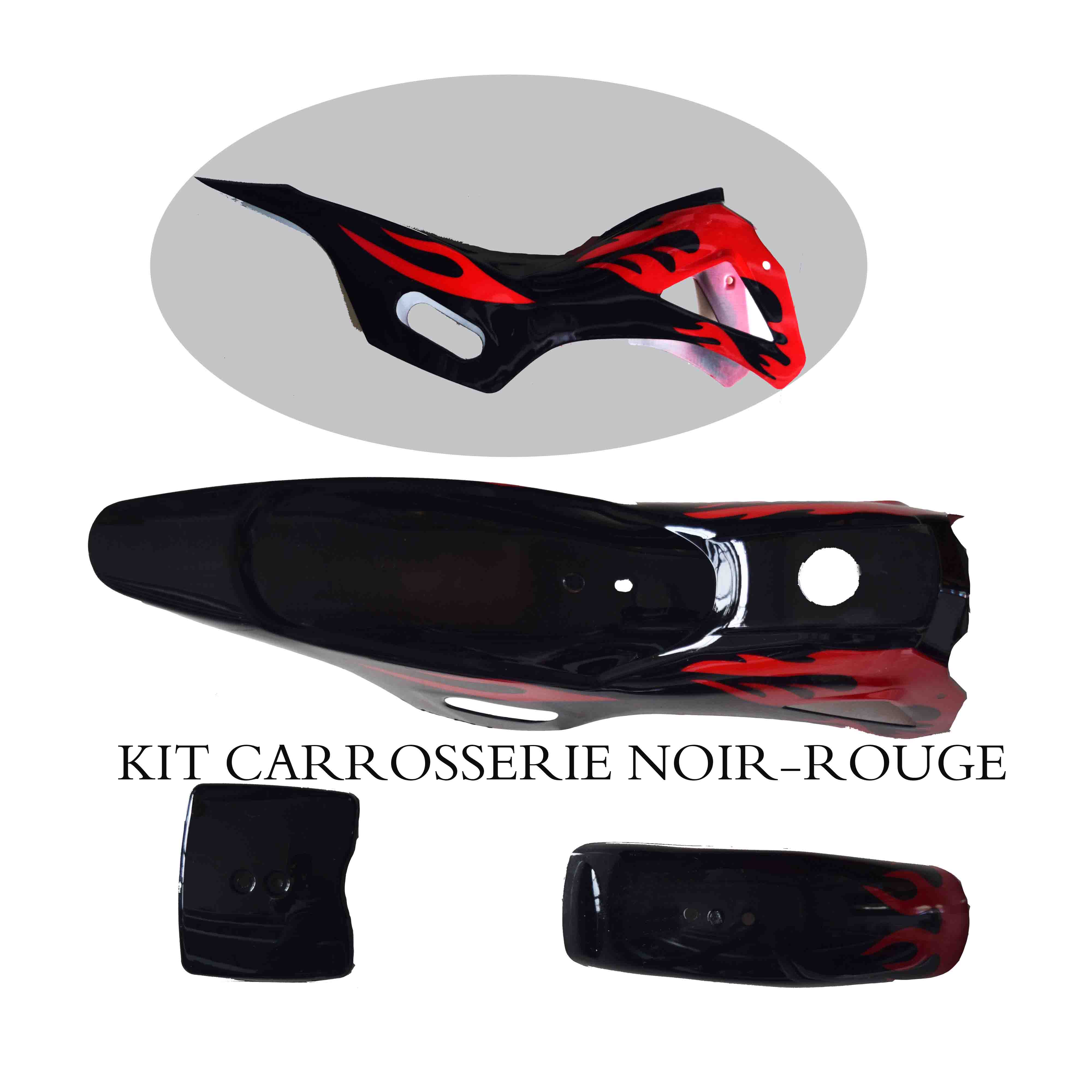 KIT CARROSSERIE NOIR-ROUGE 