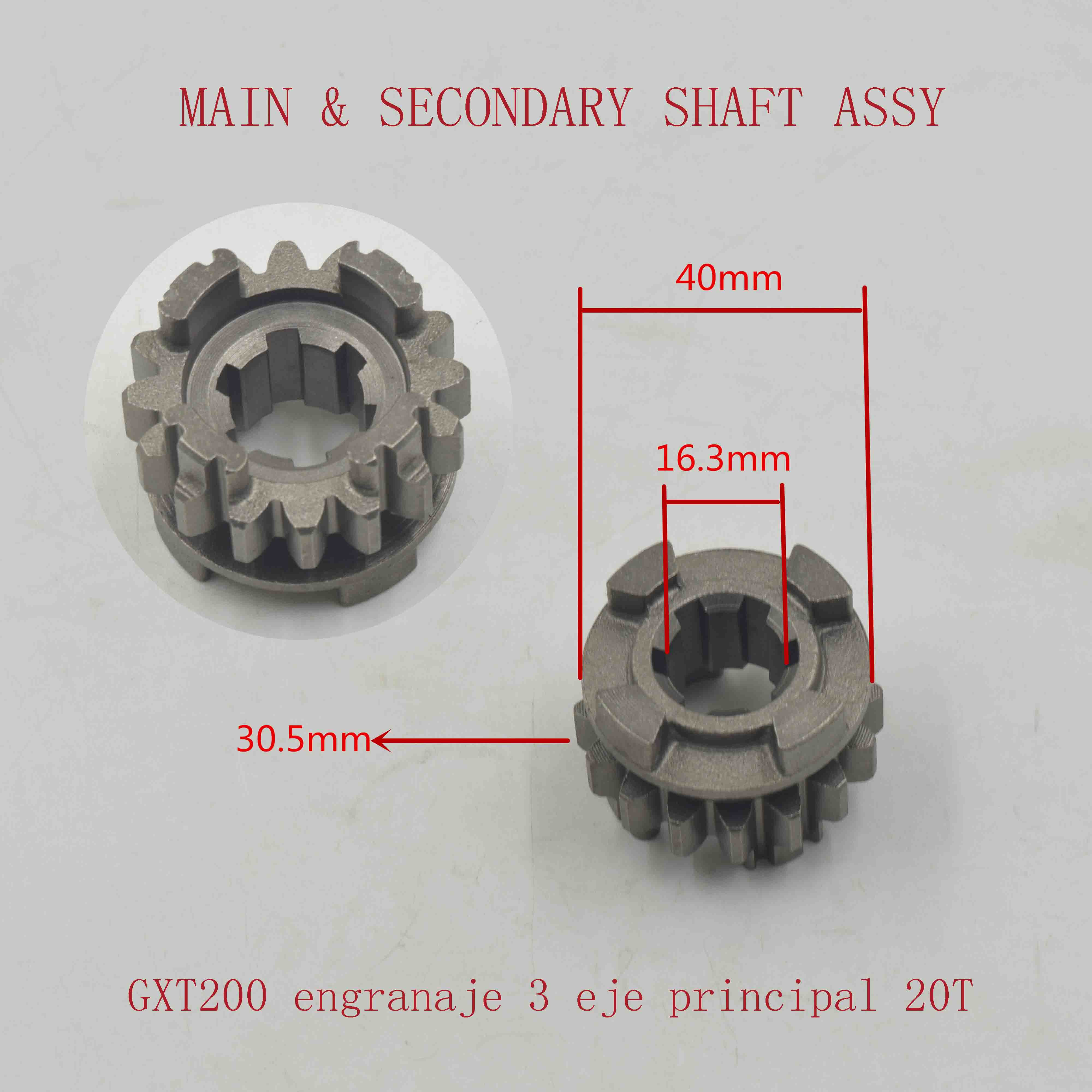 GXT200 engranaje 3, eje principal 20T 