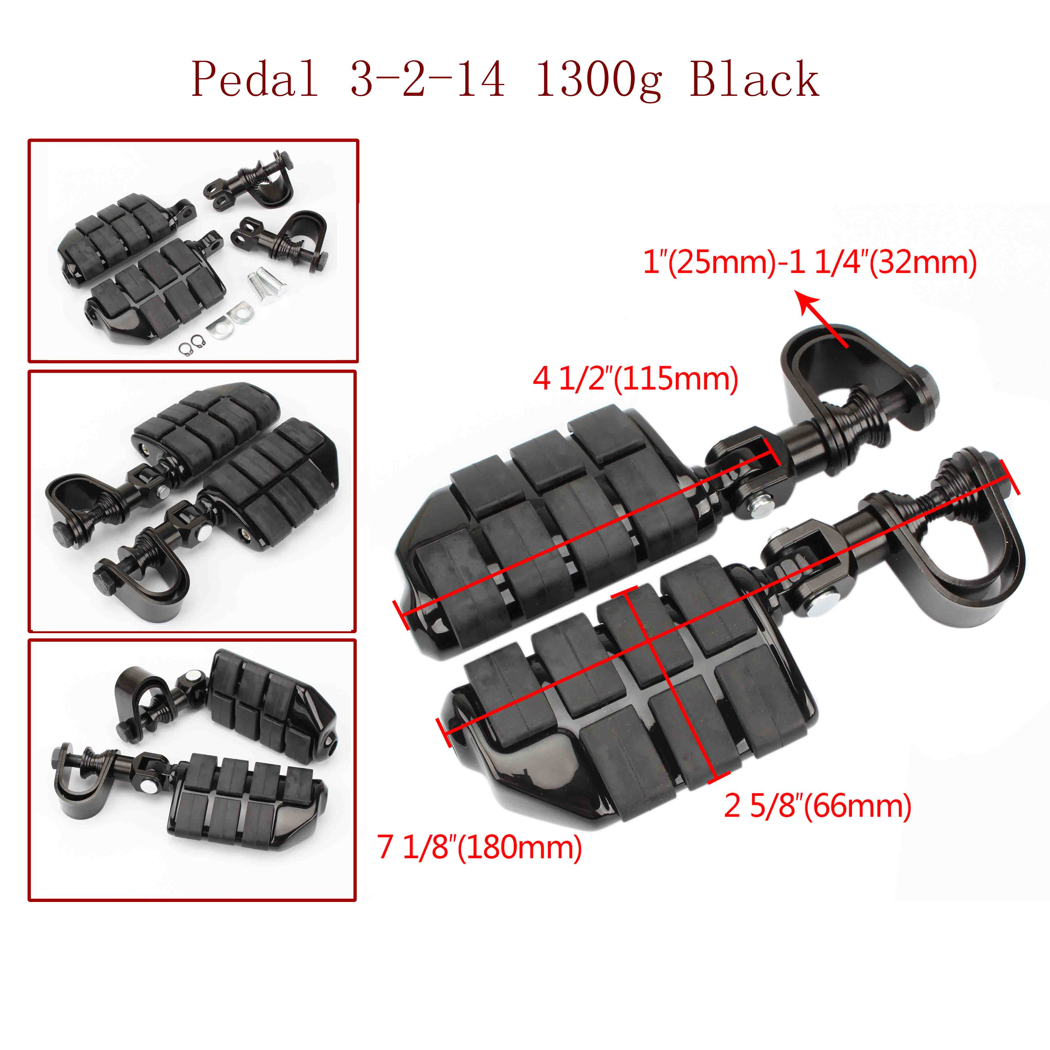 Pedal 3-2-14 1300g Black 