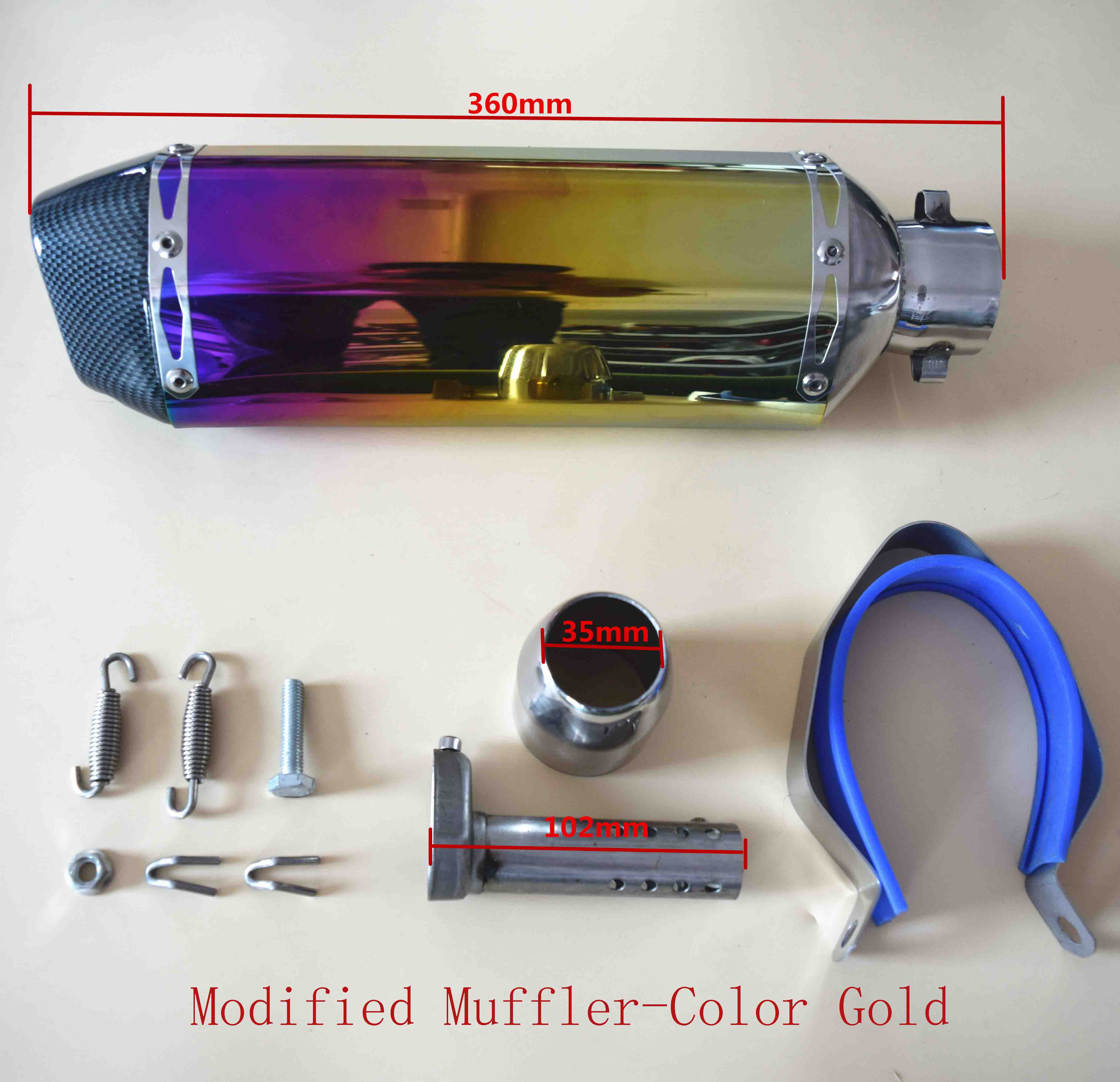 Modified Muffler-Color Gold 