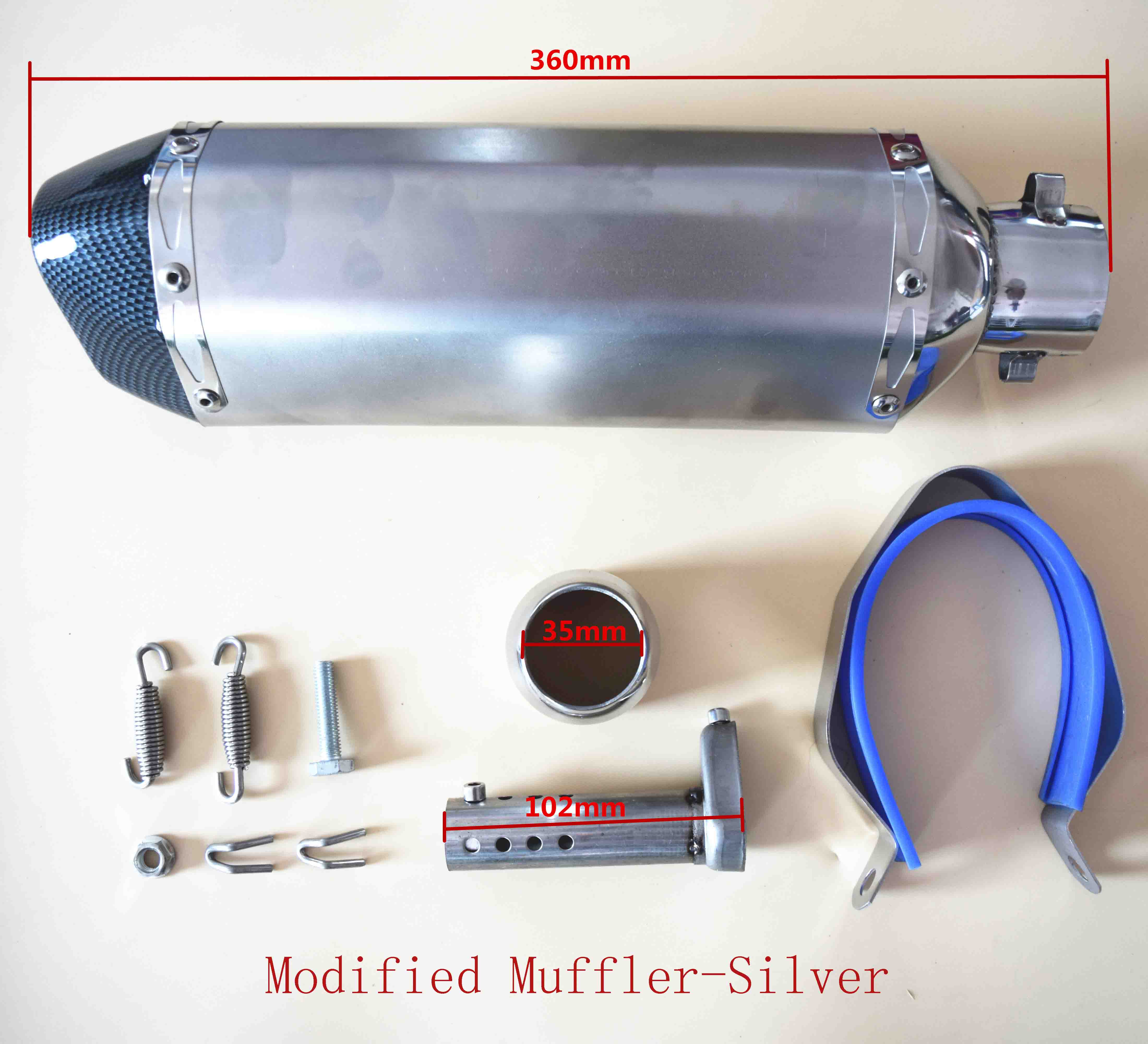 Modified Muffler-Silver 