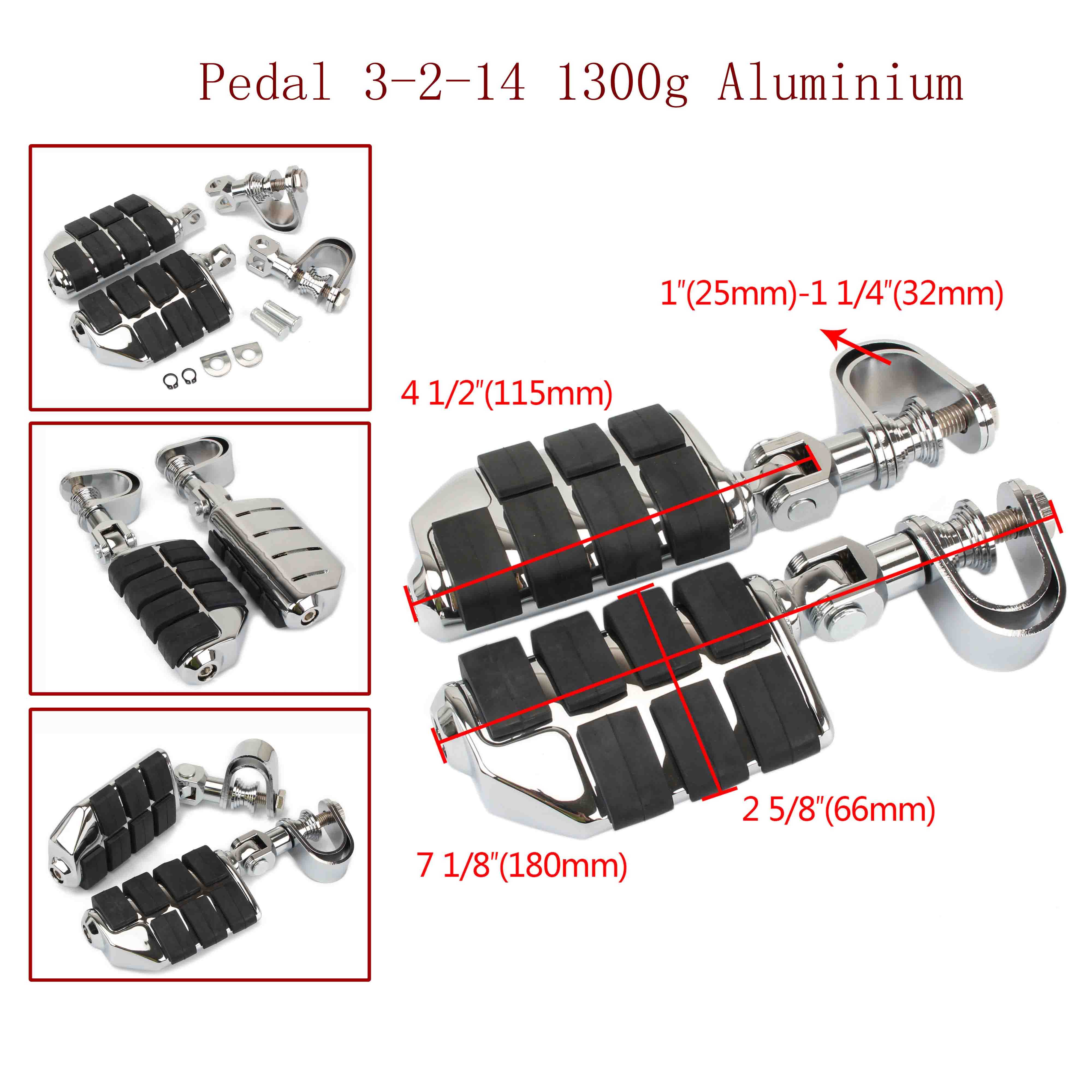 Pedal 3-2-14 1300g Aluminium 