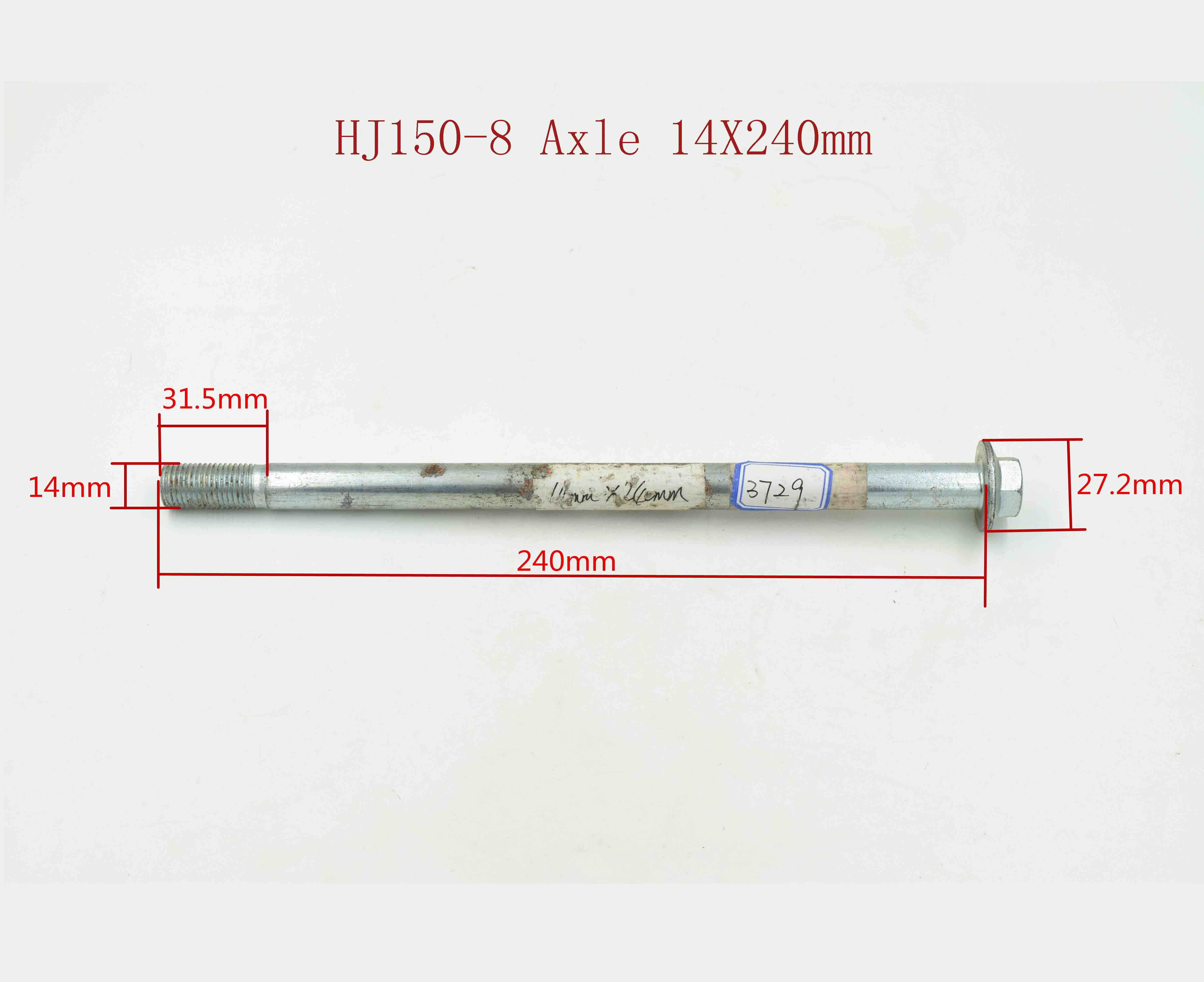 HJ150-8 Axle 14X240mm 