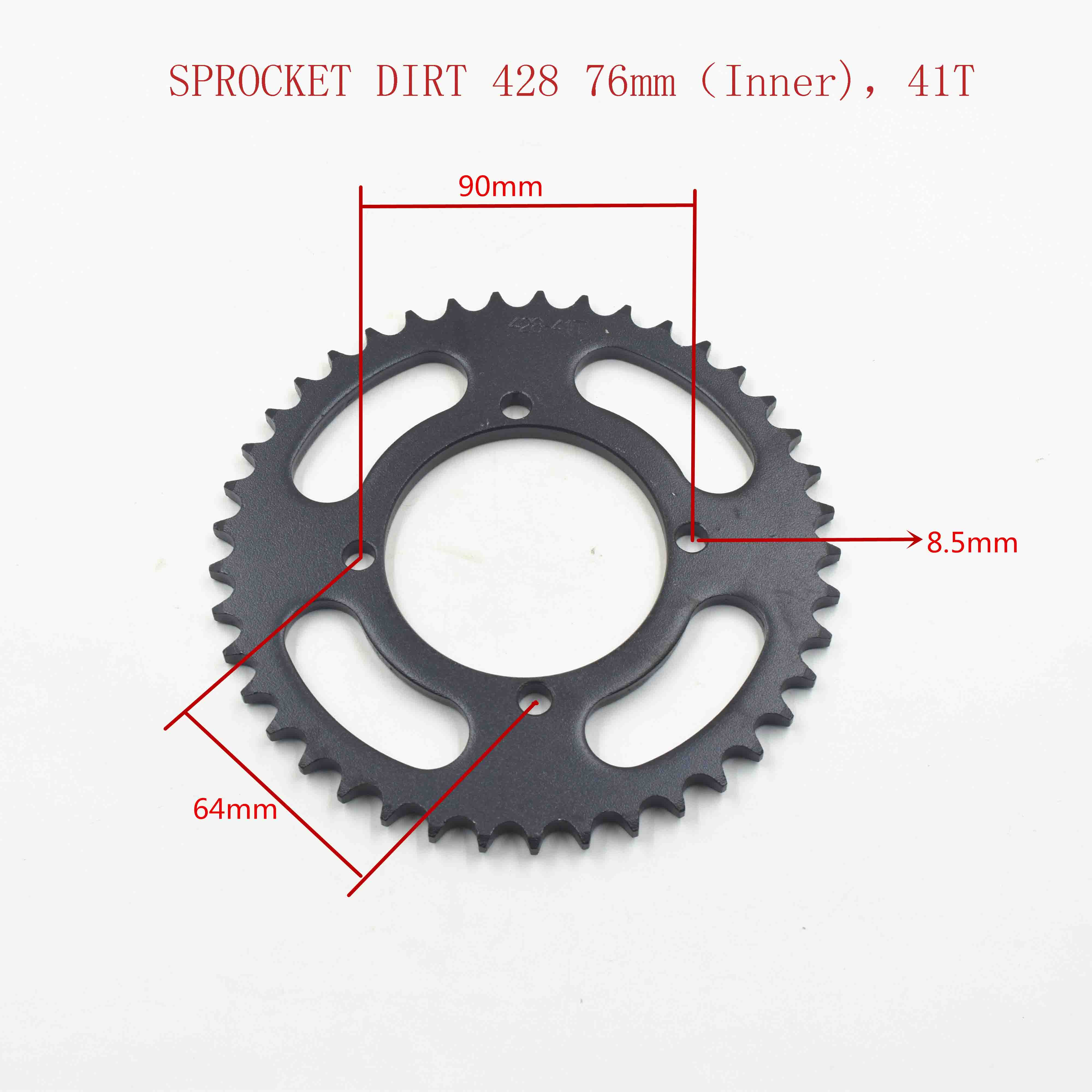 SPROCKET DIRT 428 76mm（Inner)，41T 