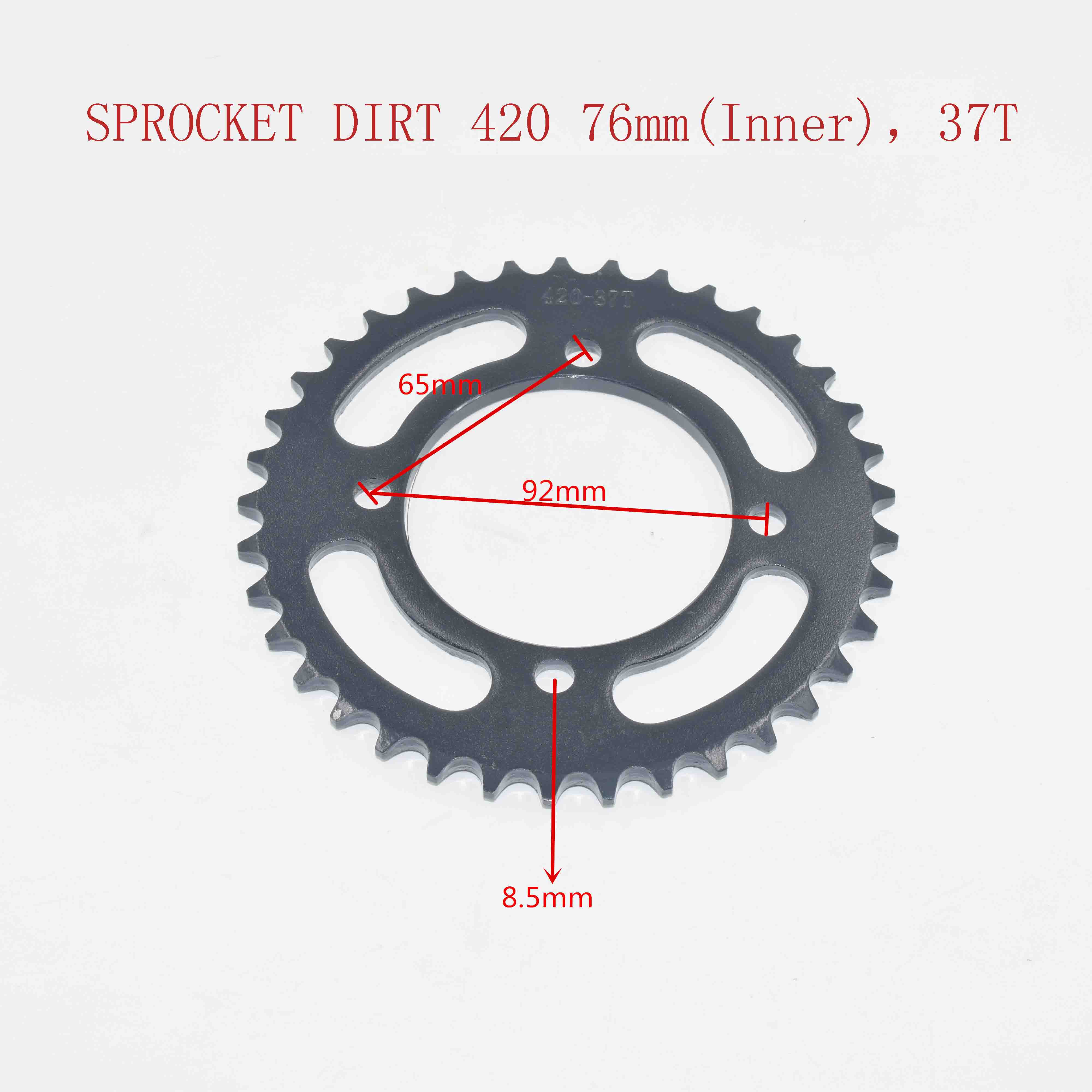 SPROCKET DIRT 420 76mm(Inner)，37T 
