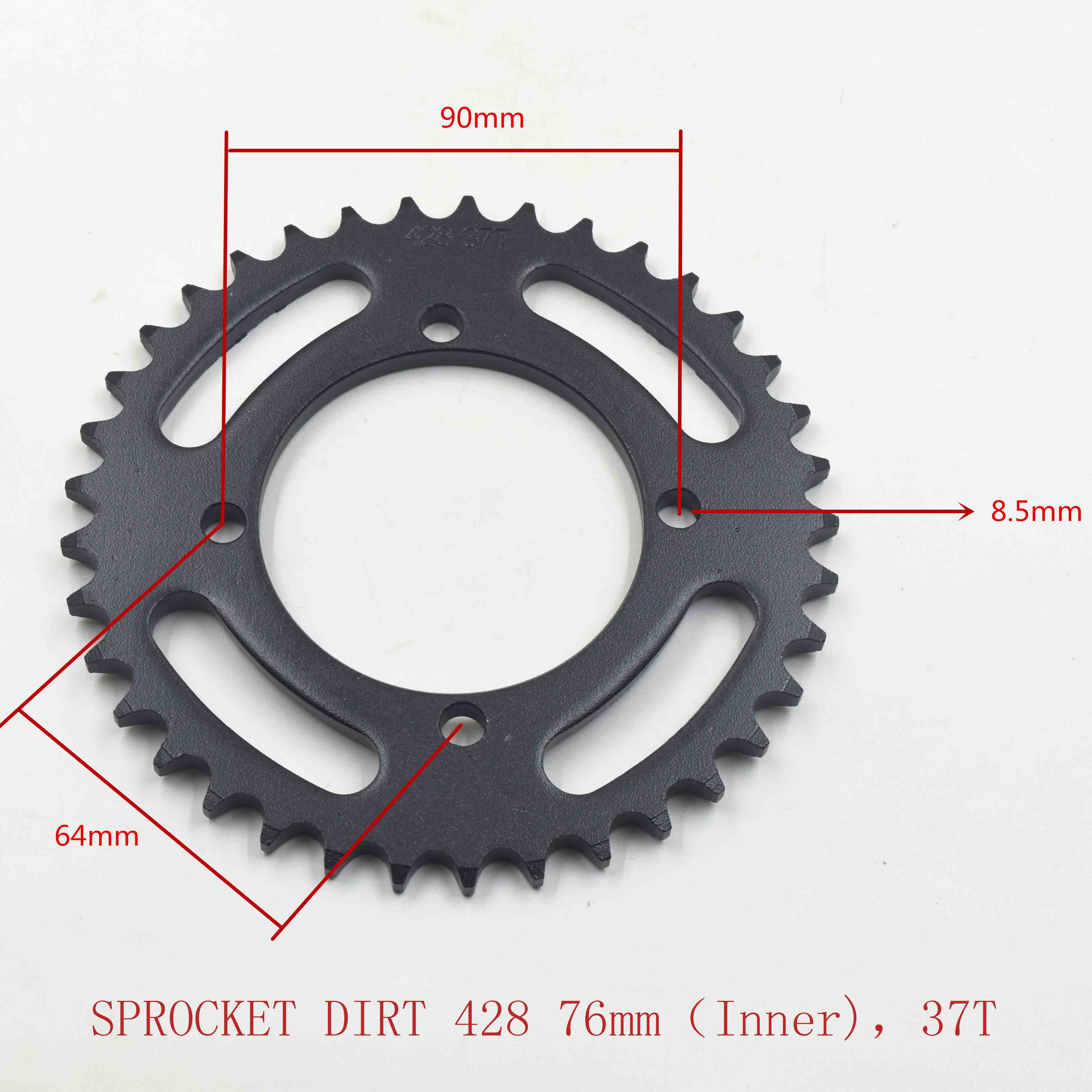 SPROCKET DIRT 428 76mm（Inner)，37T 