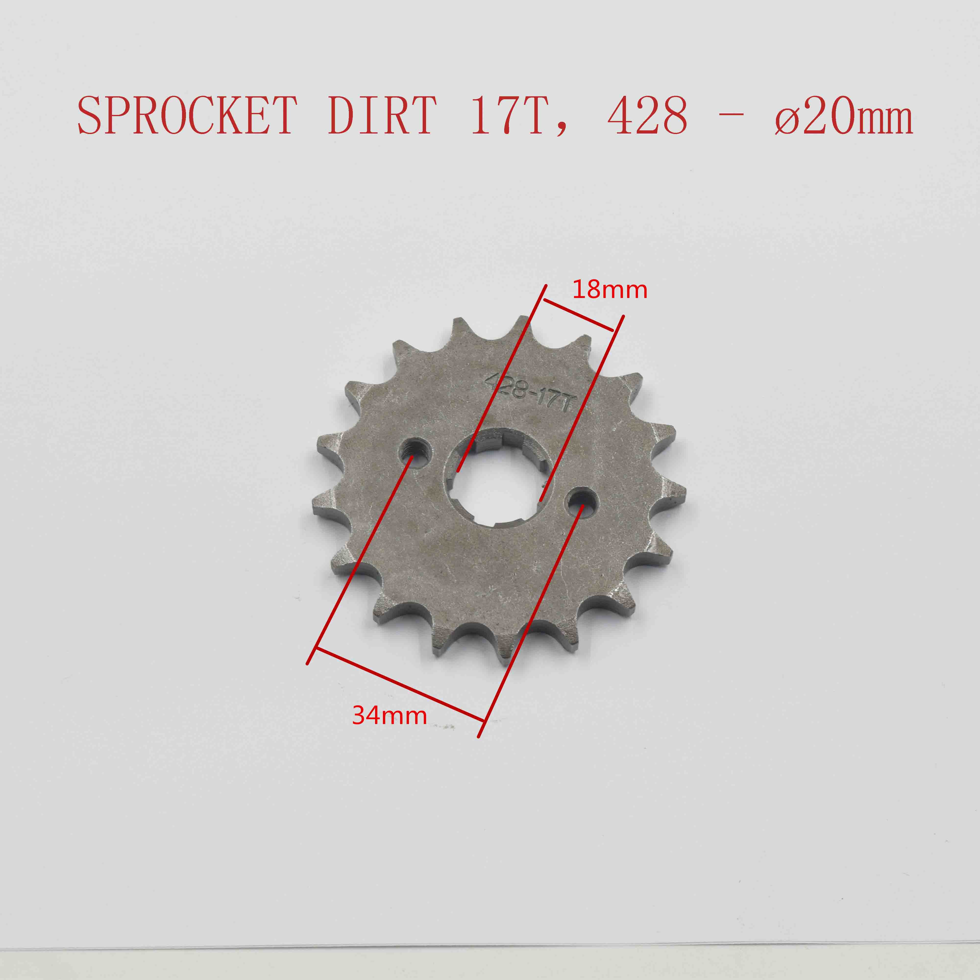 SPROCKET DIRT 17T，428-20mm 