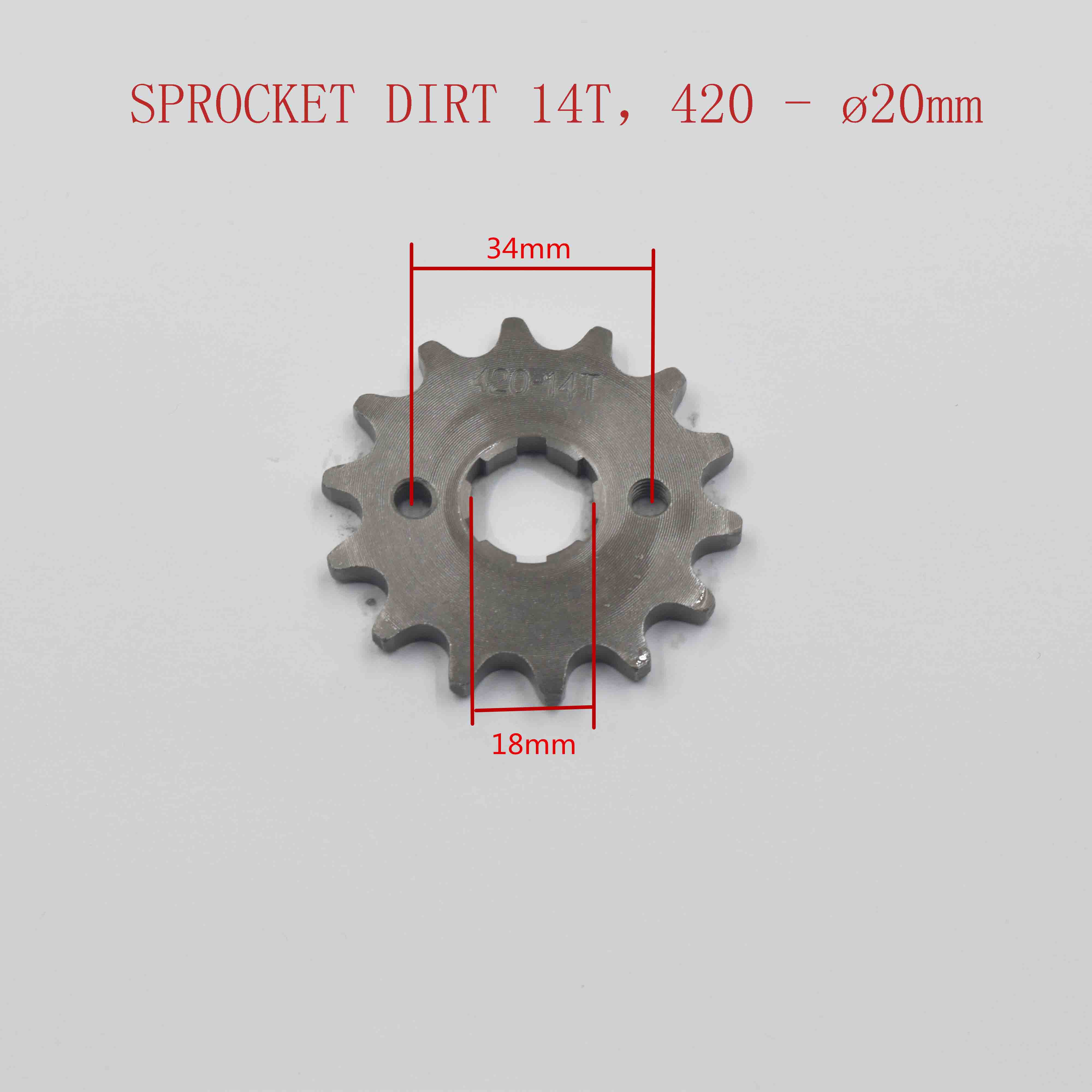 SPROCKET DIRT 14T，420-20mm 