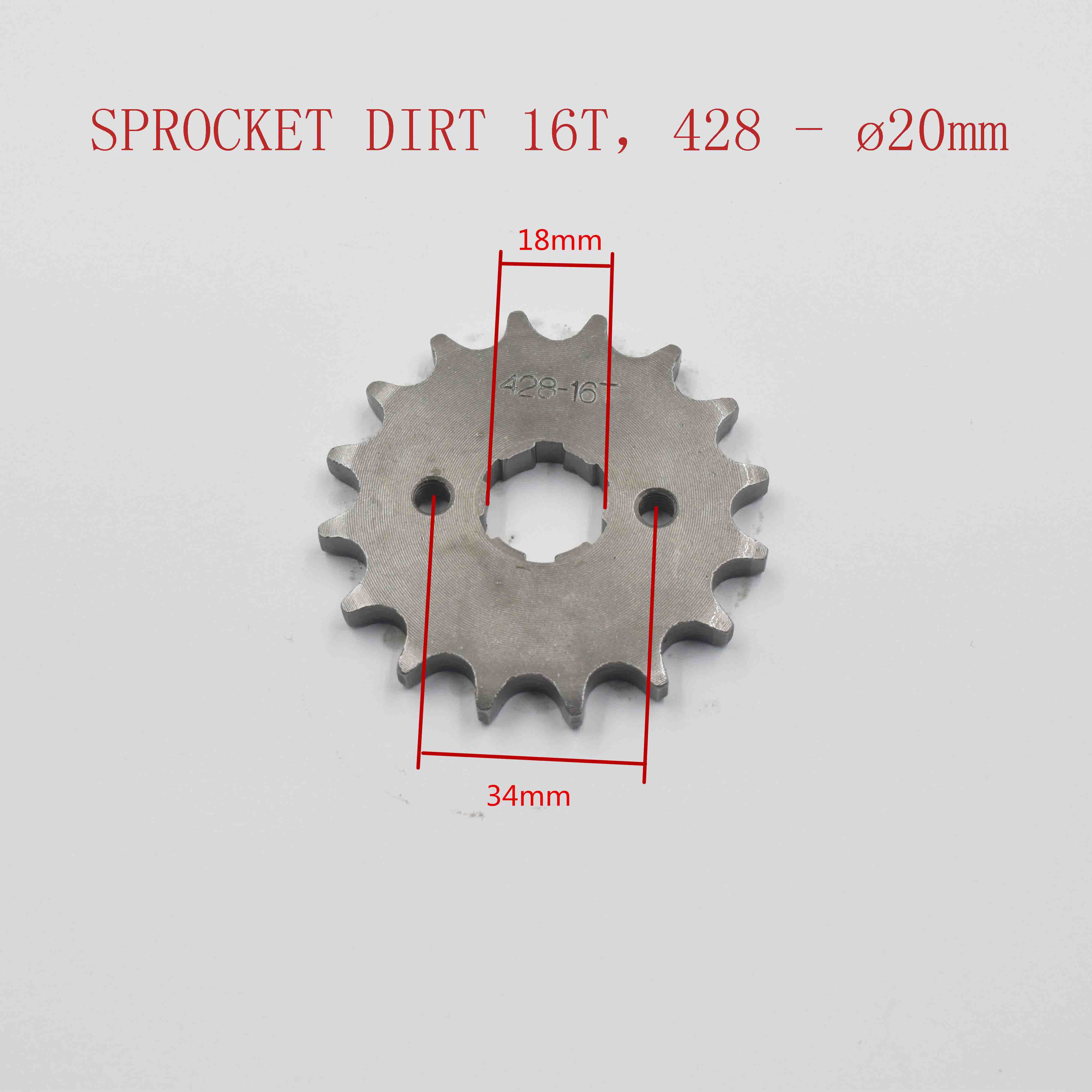 SPROCKET DIRT 16T，428-20mm 