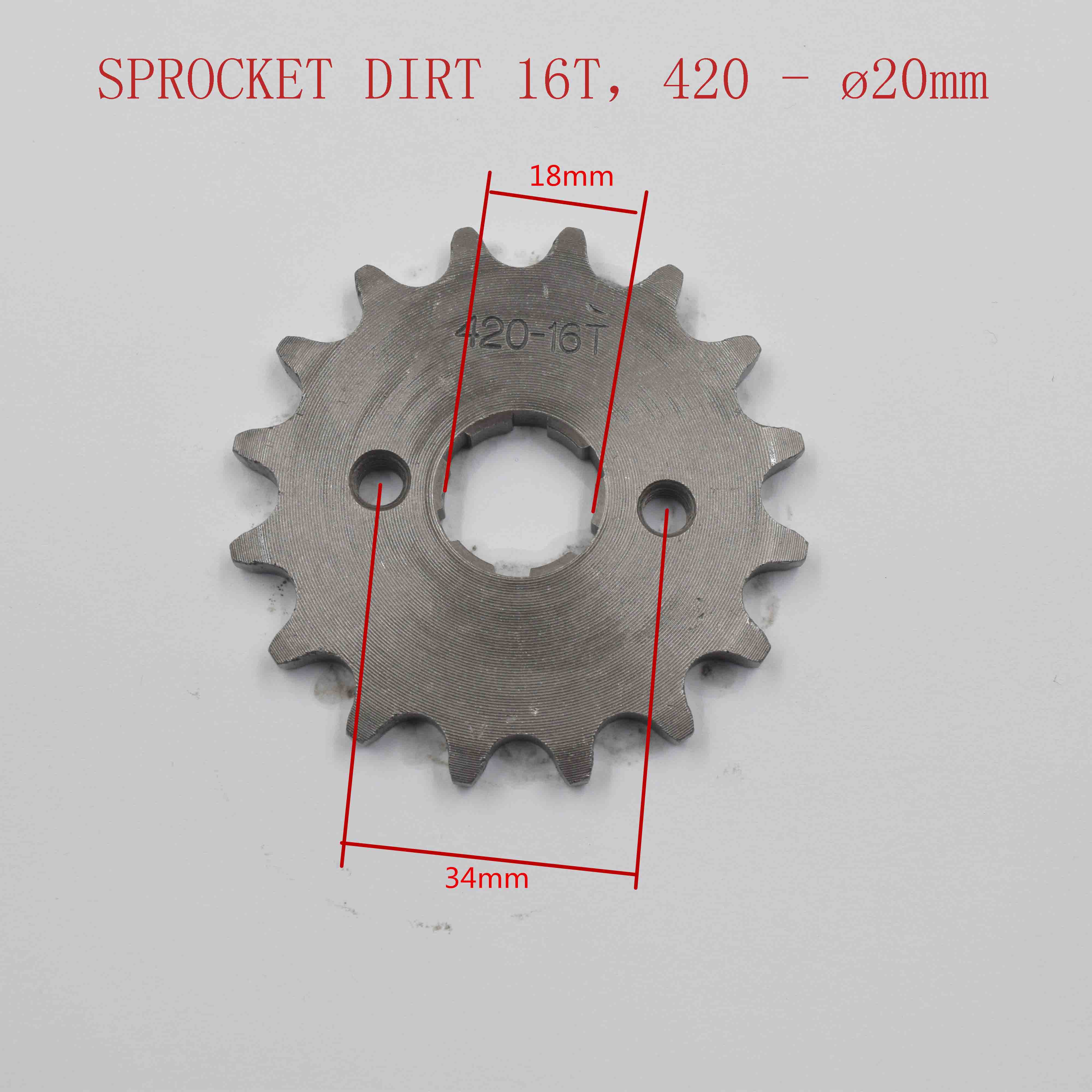 SPROCKET DIRT 16T，420-20mm 