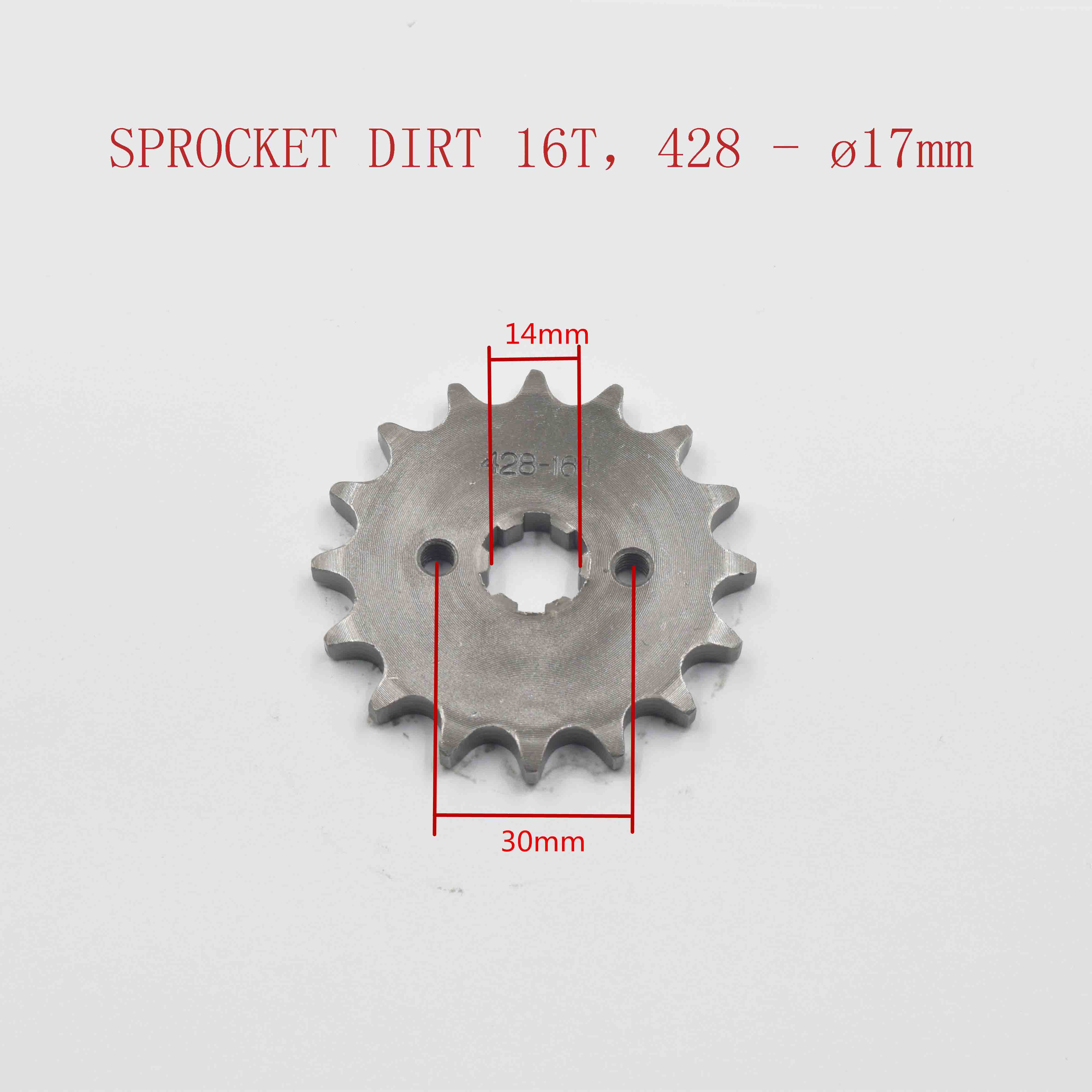 SPROCKET DIRT 16T，428-17mm 