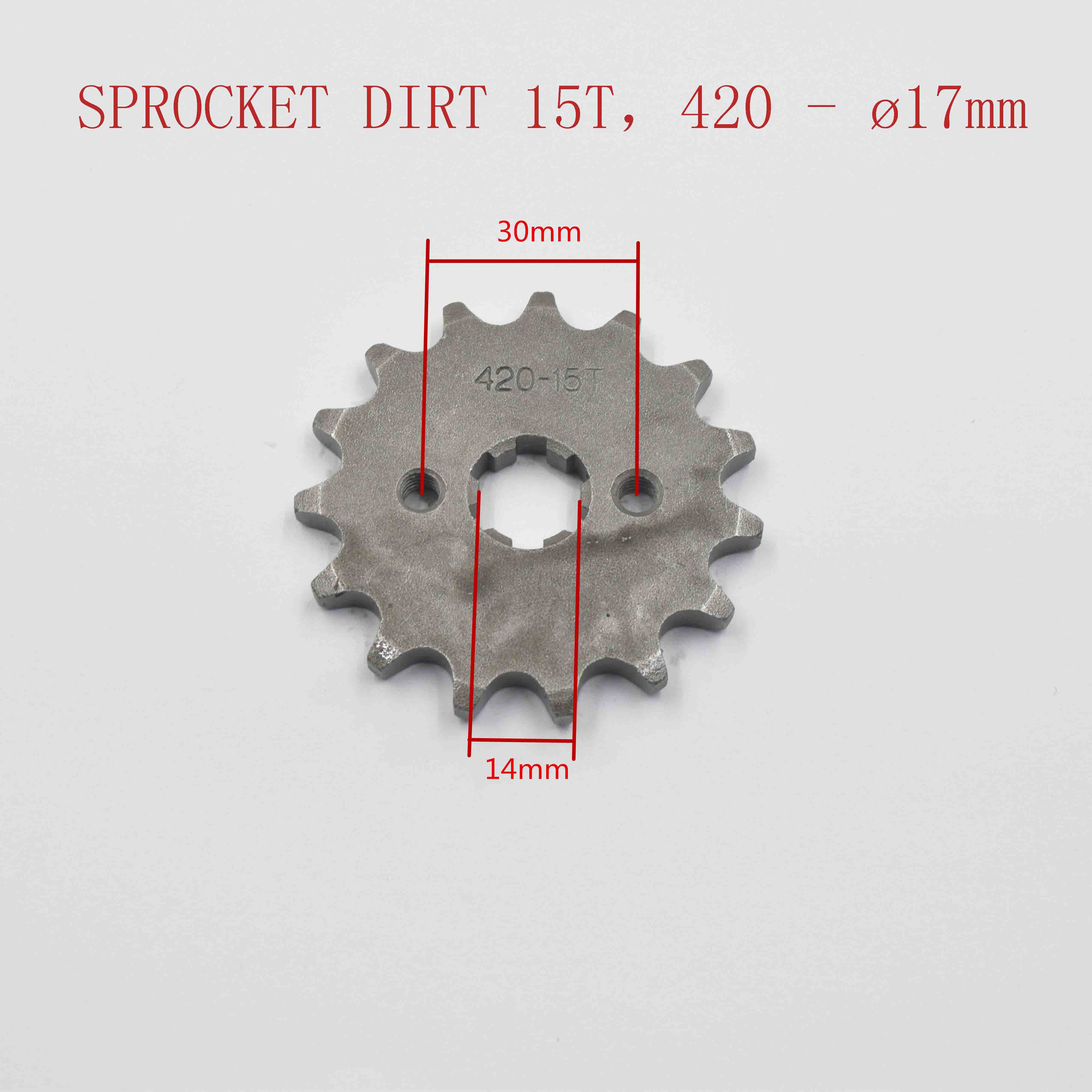 SPROCKET DIRT 15T，420-17mm 