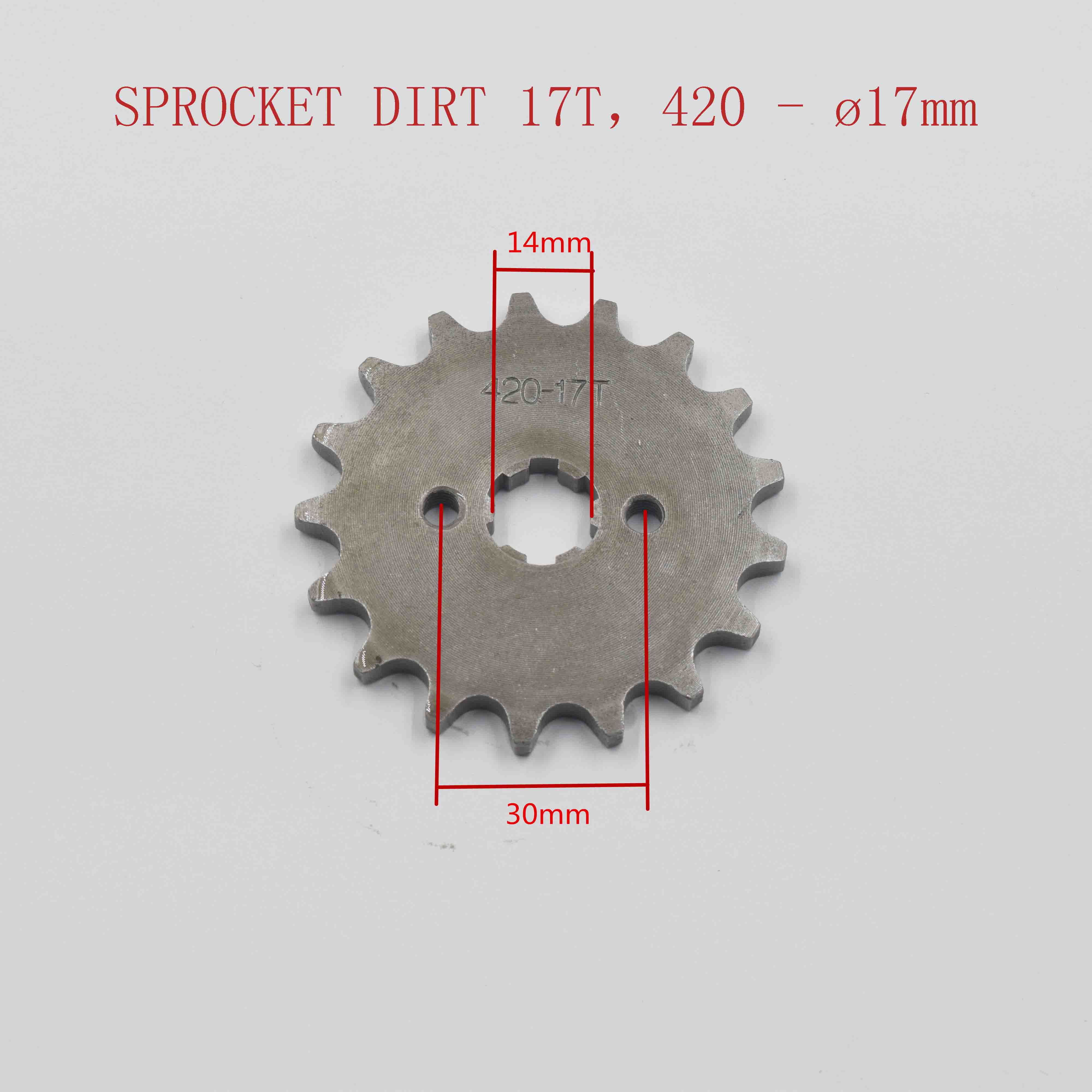 SPROCKET DIRT 17T，420-17mm 