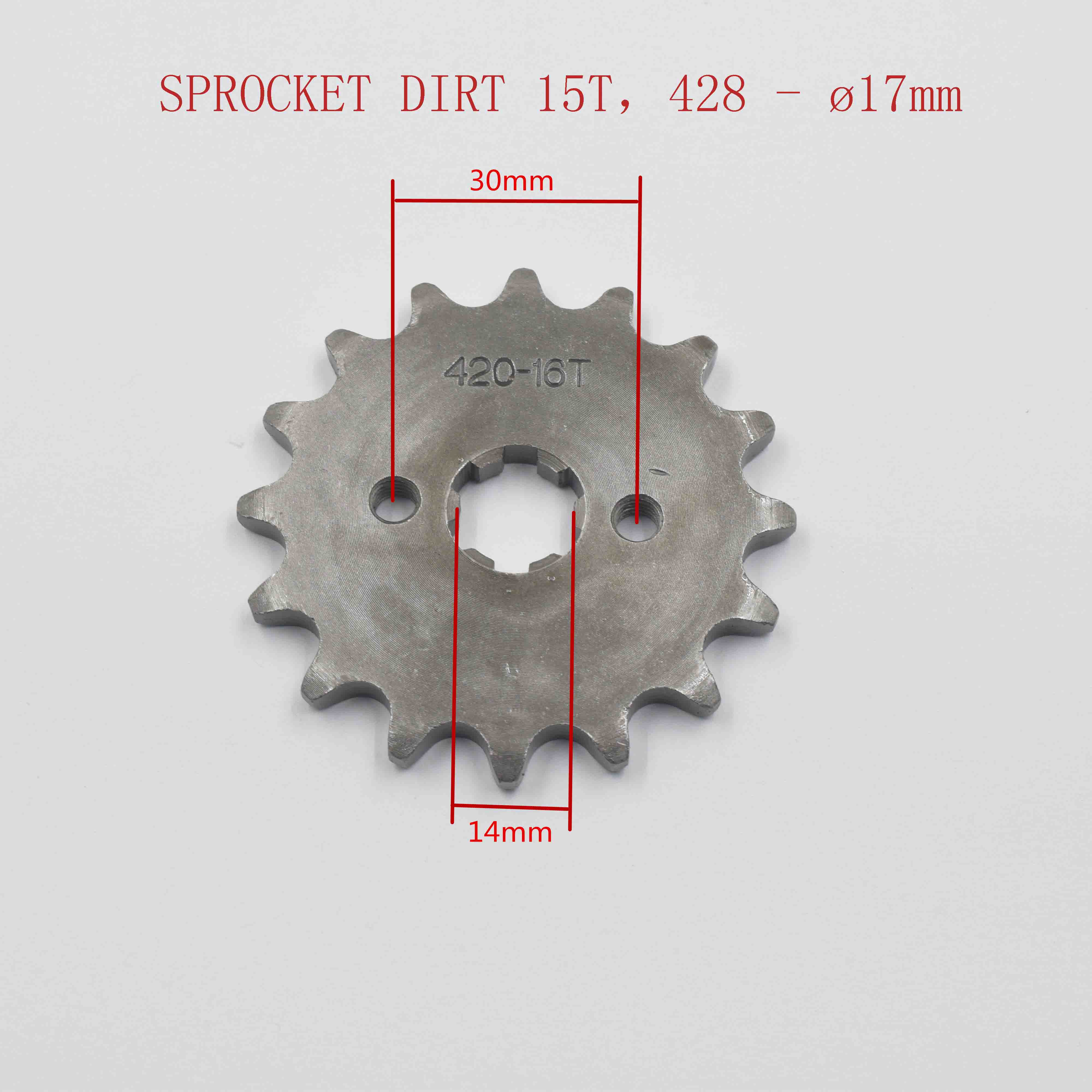 SPROCKET DIRT 15T，428-17mm 
