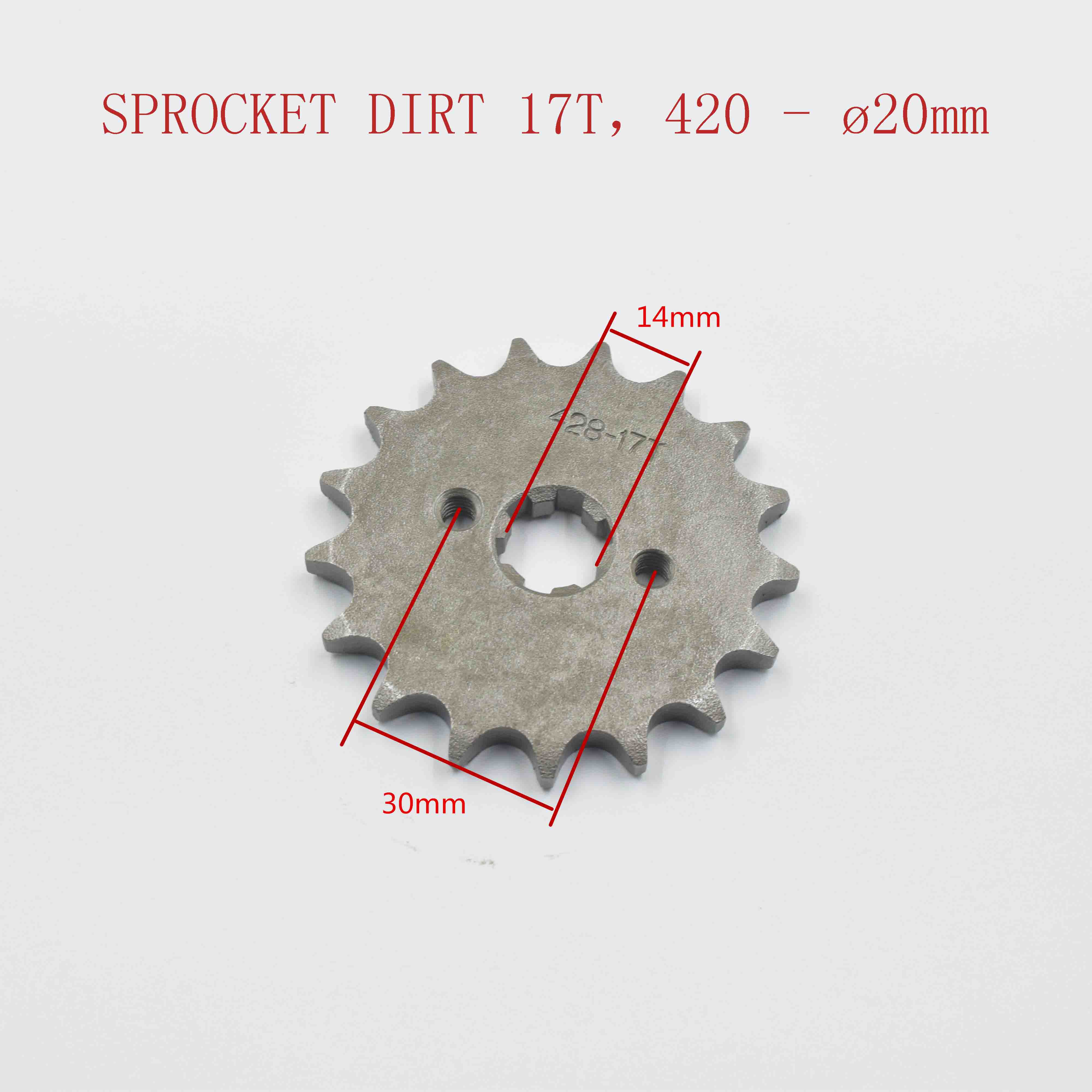 SPROCKET DIRT 17T，420-20mm 