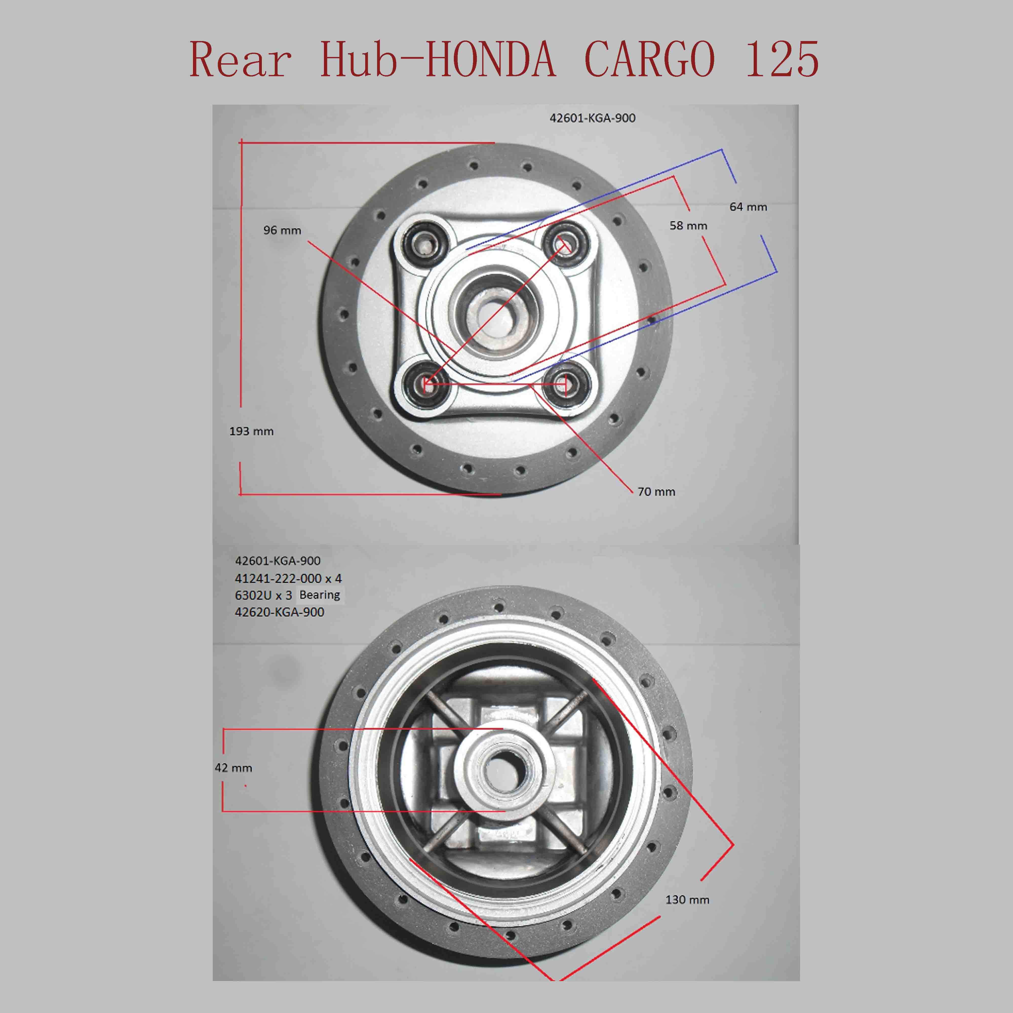 Rear Hub-HONDA CARGO 125 