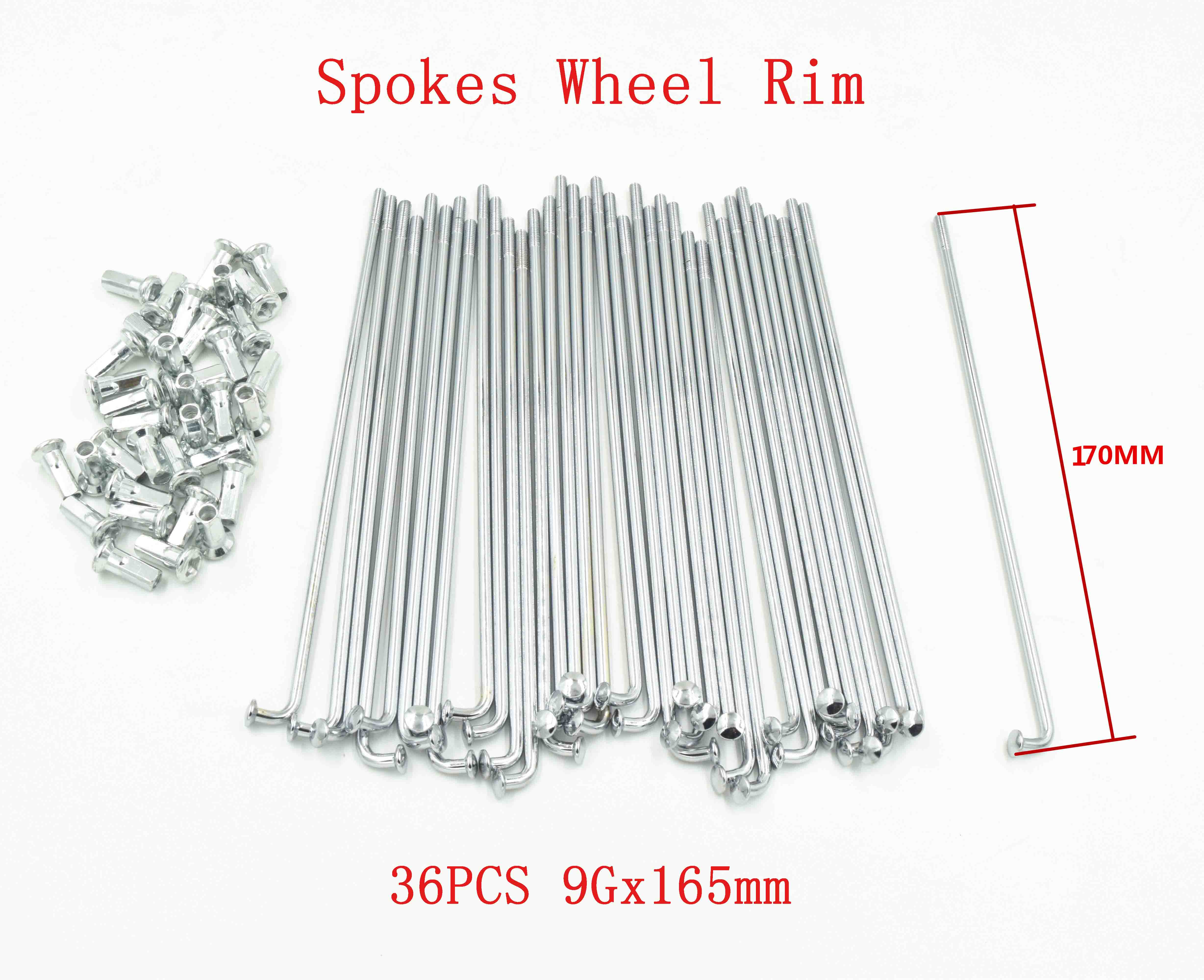 36PCS，9Gx165mm Spokes 