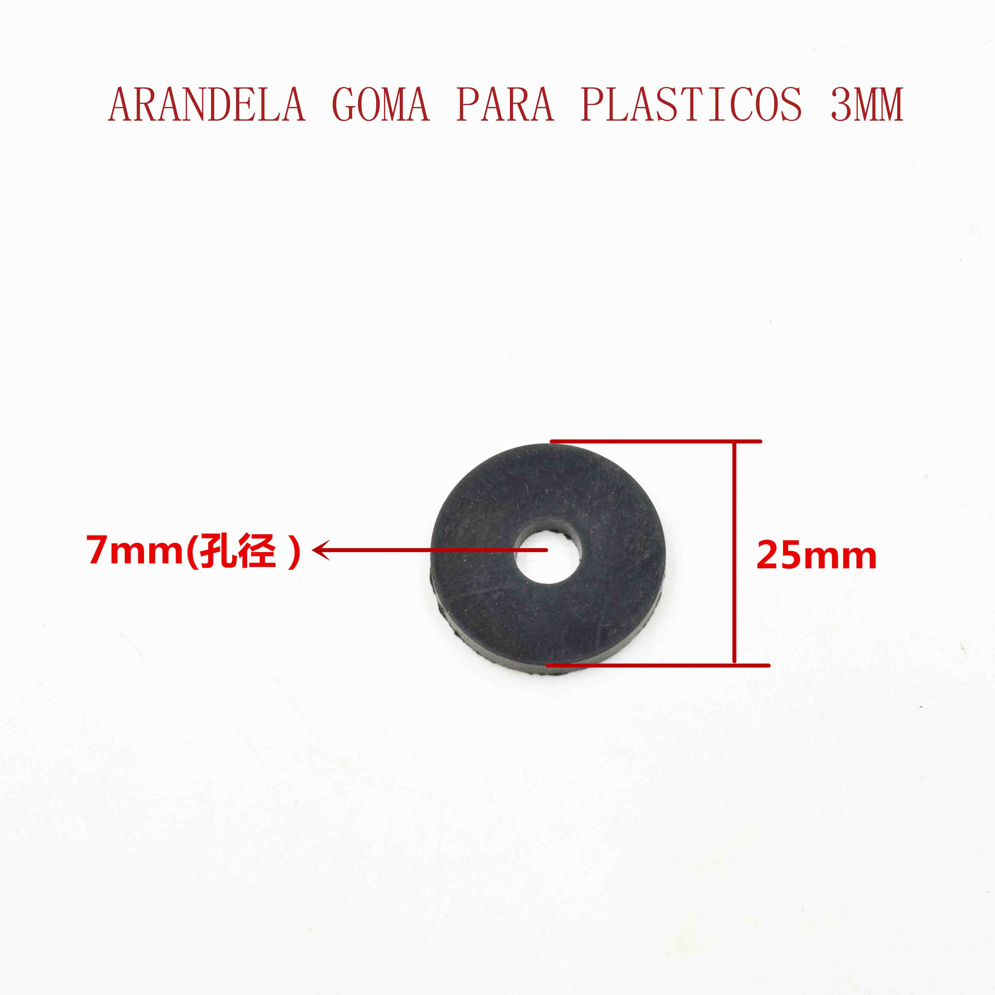 ARANDELA GOMA PARA PLASTICOS 3MM 