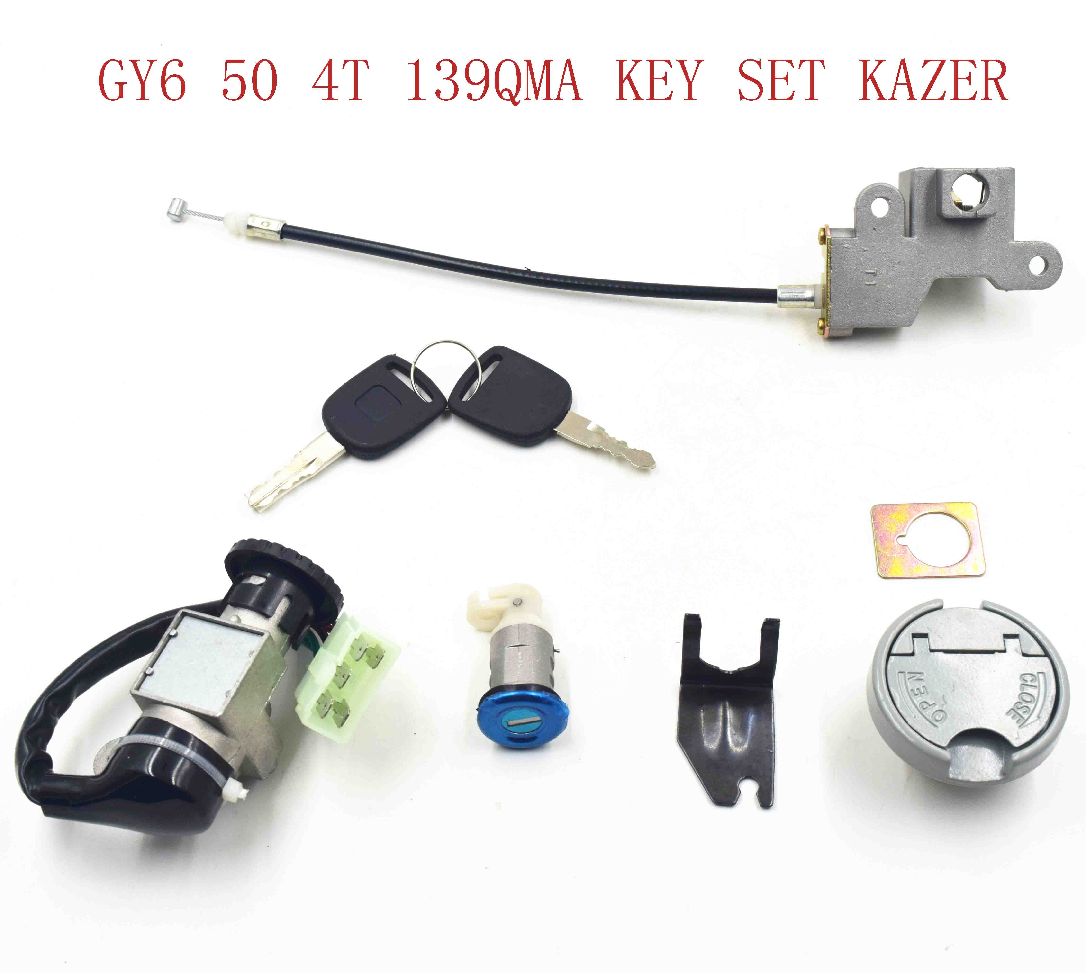 GY6 50 4T 139QMA KEY SET KAZER 