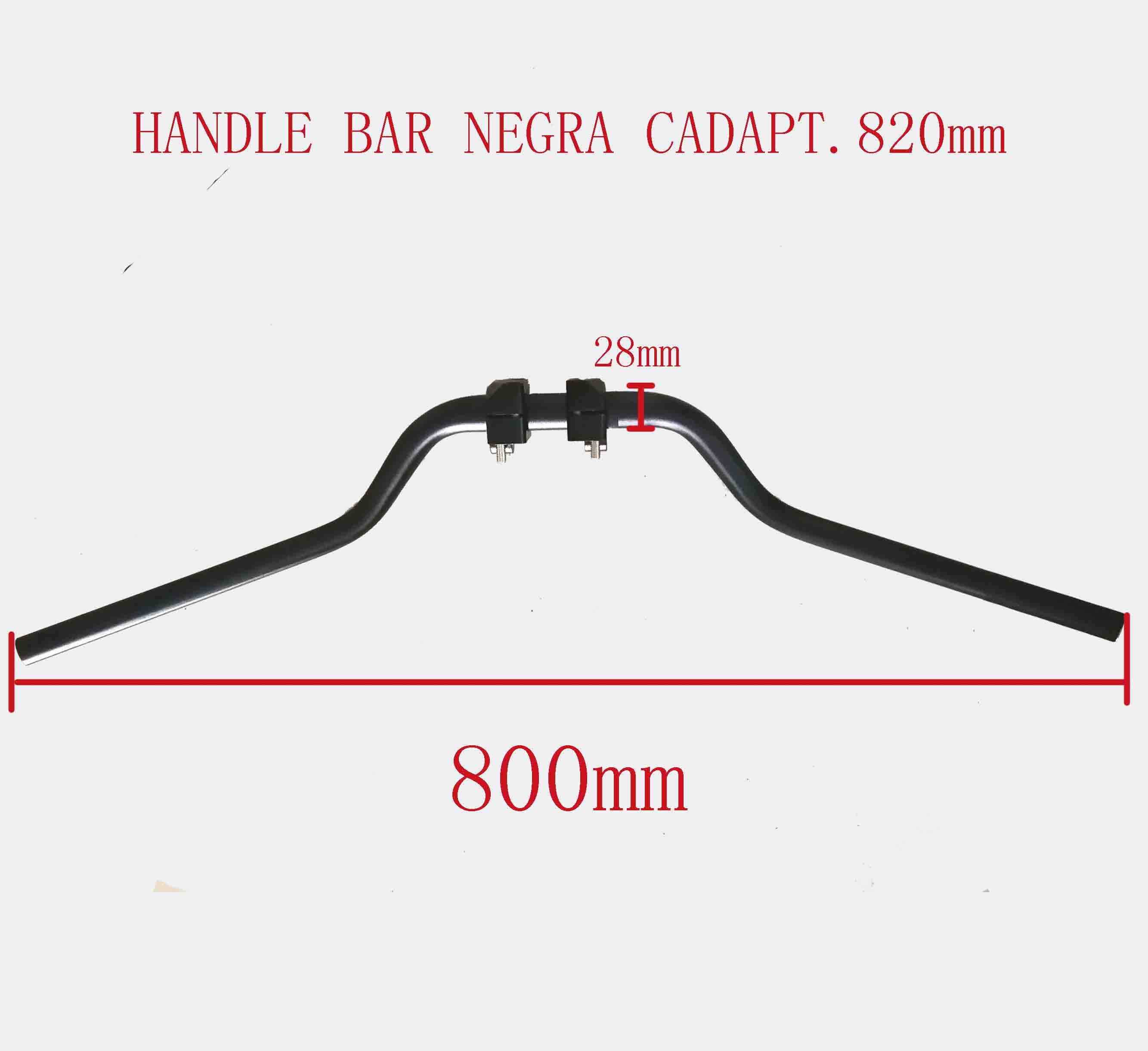 HANDLE BAR NEGRA CADAPT.820mm 