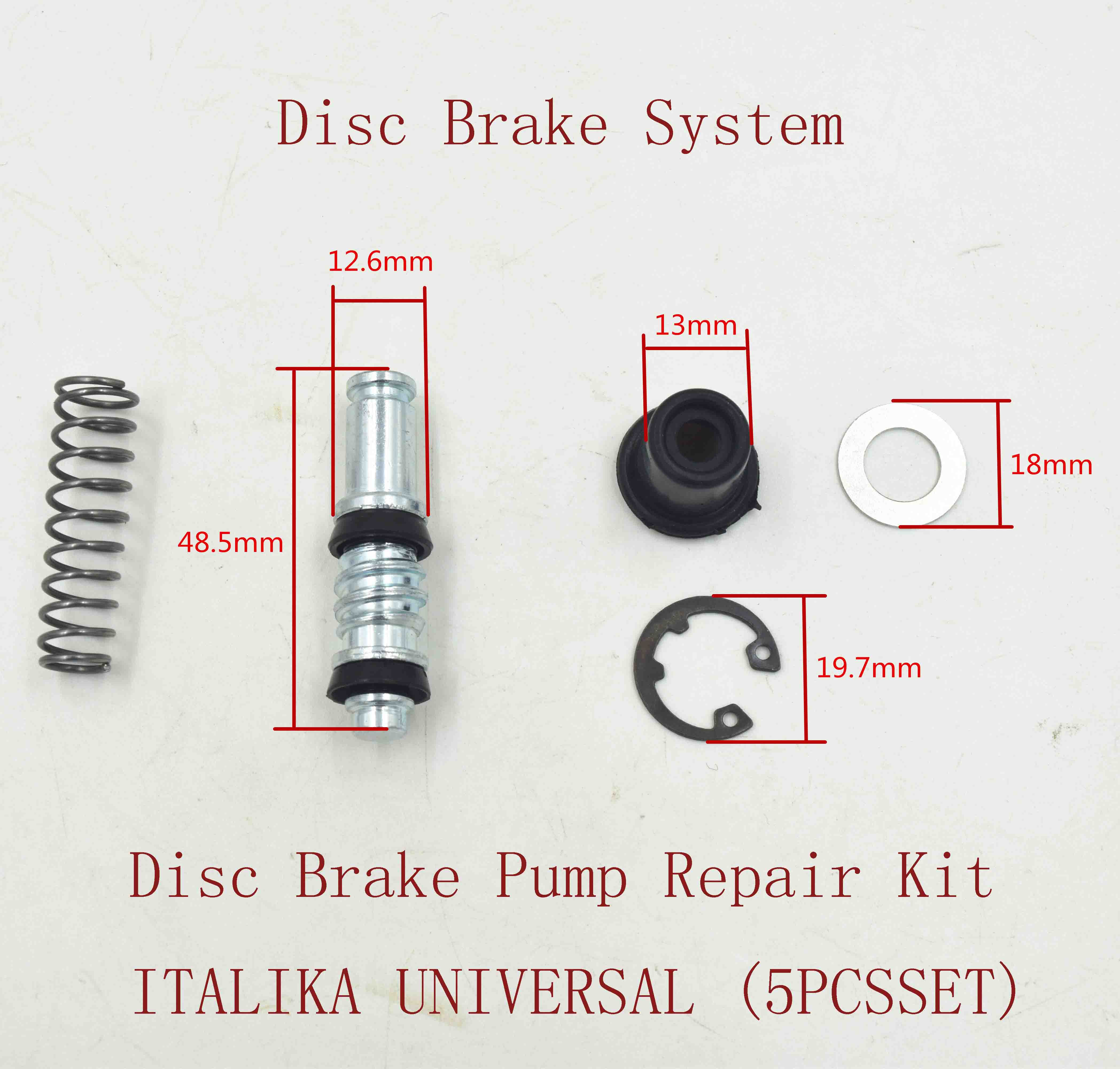 Disc Brake Pump Repair Kit ITALIKA UNIVERSAL(5PCS) 