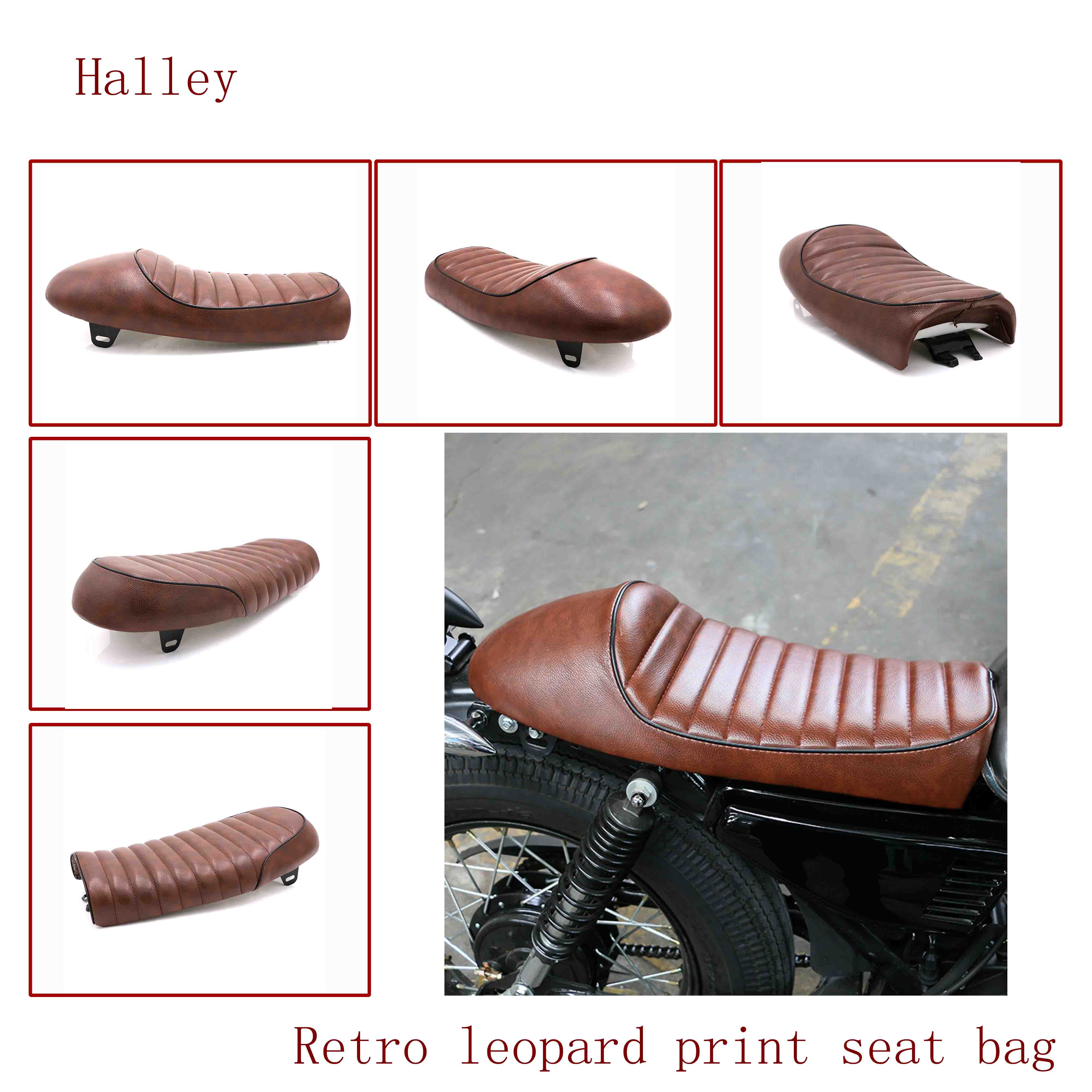 Halley Retro leopard print seat bag 