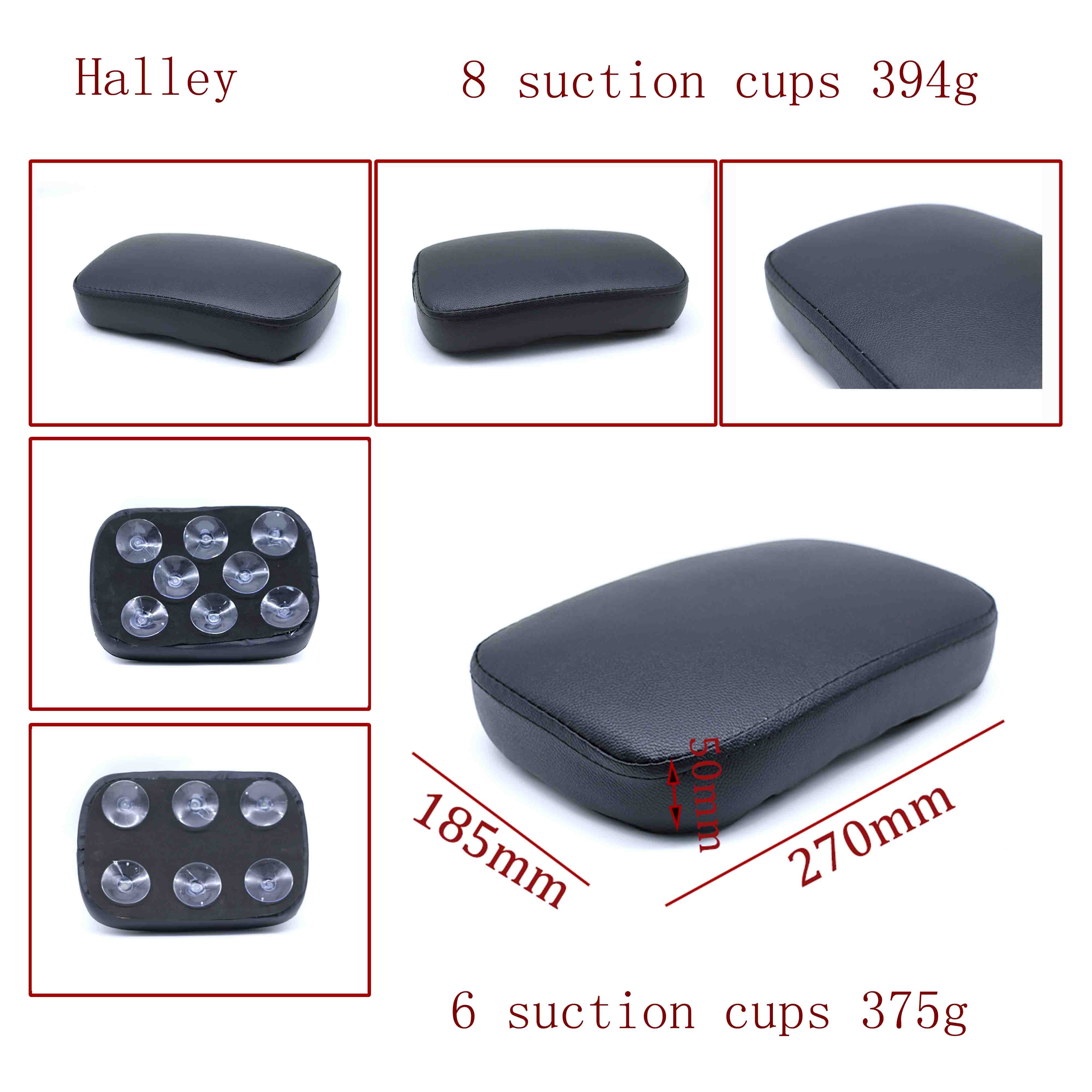 Halley 6 suction cups 375g 8 suction cups 394g 