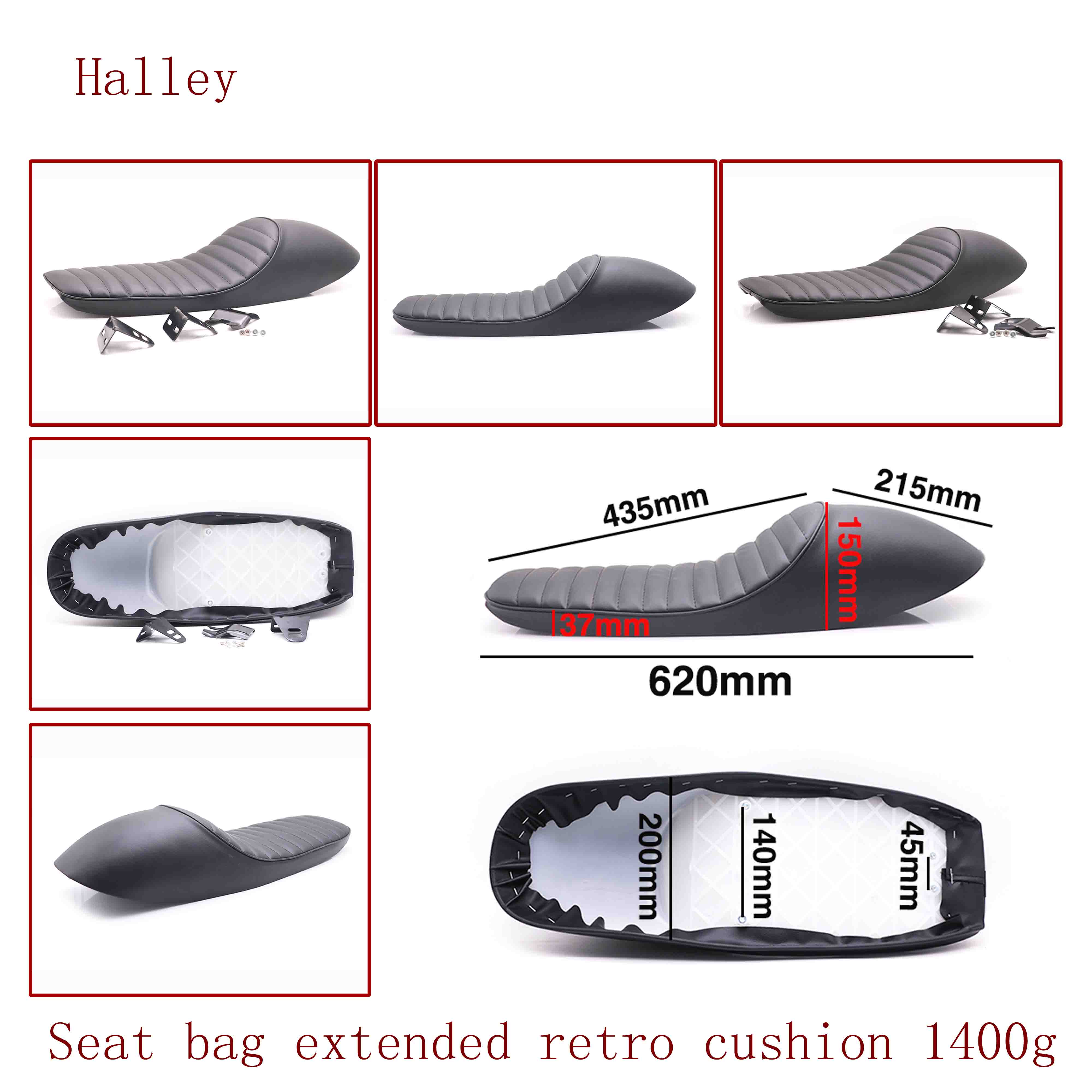 Halley Seat bag extended retro cushion 1400g 