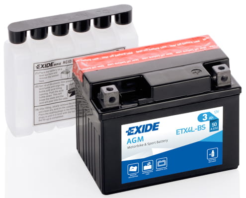 AKUMULATOR EXIDE YTX4L-BS / ETX4L-BS 3Ah AGM 