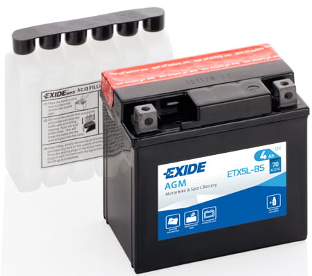 AKUMULATOR EXIDE YTX5L-BS / ETX5L-BS 4Ah AGM 