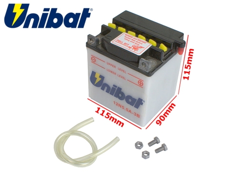 AKUMULATOR UNIBAT 12N5,5A-3B P+ 5,5Ah 
