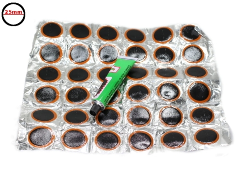 ŁATKA DO DĘTKI OKRĄGŁA 36 SZTUK + KLEJ 