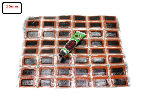 ŁATKA DO DĘTKI PROSTOKĄTNA 48 SZTUK + KLEJ 