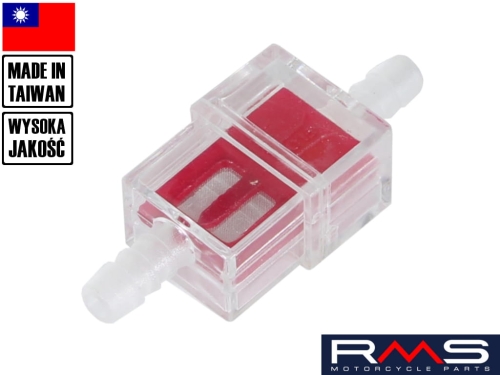 FILTR PALIWA ATTACO TURBO FI 7 MM CZERWONY TAIWAN 