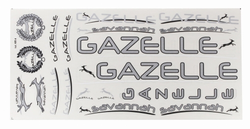 ROWER NAKLEJKA GAZELLE SAVANNAH SZARA 330x160mm 