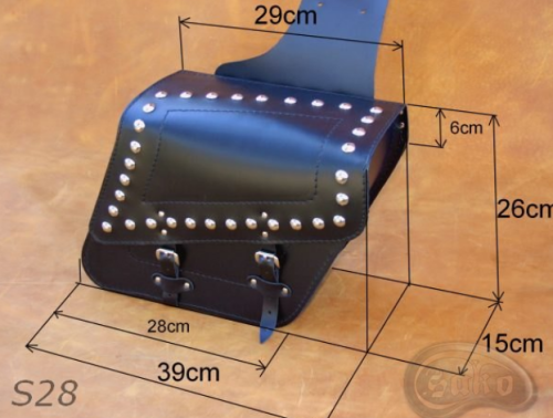 SAKWA NAL SKÓRA NATURALNA CZARNA Z ĆWIEKAMI 