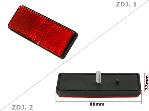 ODBLASK PROSTOKĄT TYŁ STREET 