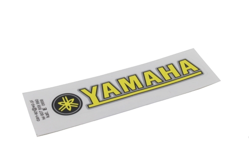 NAKLEJKA YAMAHA ŻÓŁTA 0958 135x40mm KAT-E 