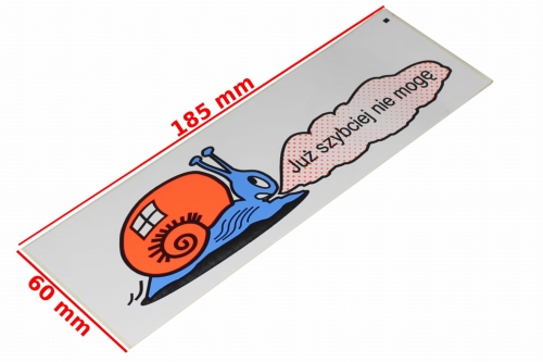 NAKLEJKA ŚLIMAK NIEBIESKI 