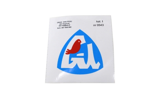 NAKLEJKA WSK GIL 85x95mm KAT I 0543 