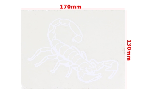 NAKLEJKA SKORPION BIAŁY 170x130mm KAT-E 