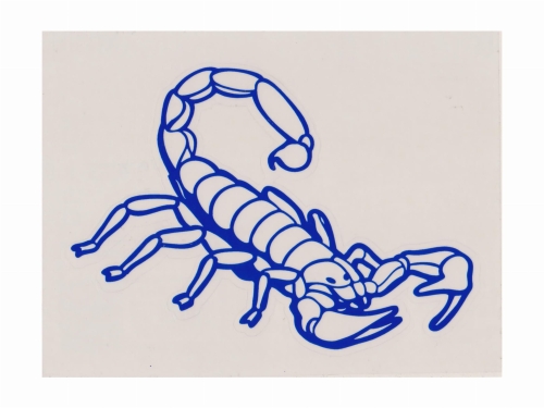 NAKLEJKA SKORPION NIEBIESKI 170x130mm KAT-E 