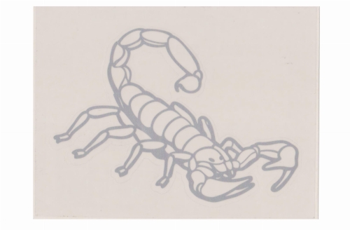 NAKLEJKA SKORPION SREBRNY 170x130mm KAT-E 