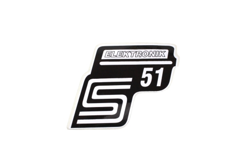 NAKLEJKA SIMSON S51 ELEKTRONIK BIAŁA 