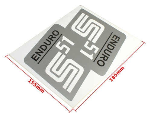 NAKLEJKA SIMSON S51 ENDURO SREBRNA KPL. KAT-E 