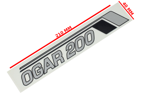 NAKLEJKA ROMET OGAR 200 SREBRNA LEWA 