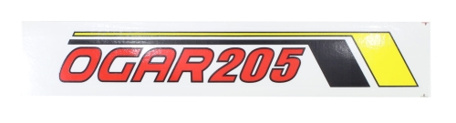 NAKLEJKA ROMET OGAR 205 ŻÓŁTO CZARNA  LEWA KAT-E 