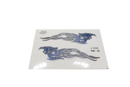 NAKLEJKA PŁOMIENIE TYGRYS NIEBIESKI KAT-G 
