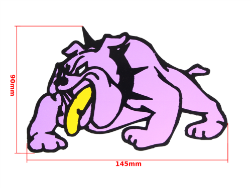 NAKLEJKA PIES FIOLETOWY KAT-E 