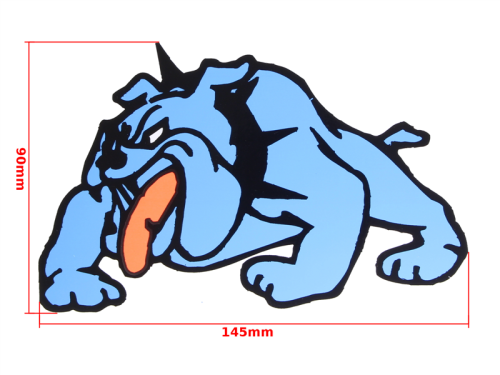 NAKLEJKA PIES NIEBIESKI KAT-E 